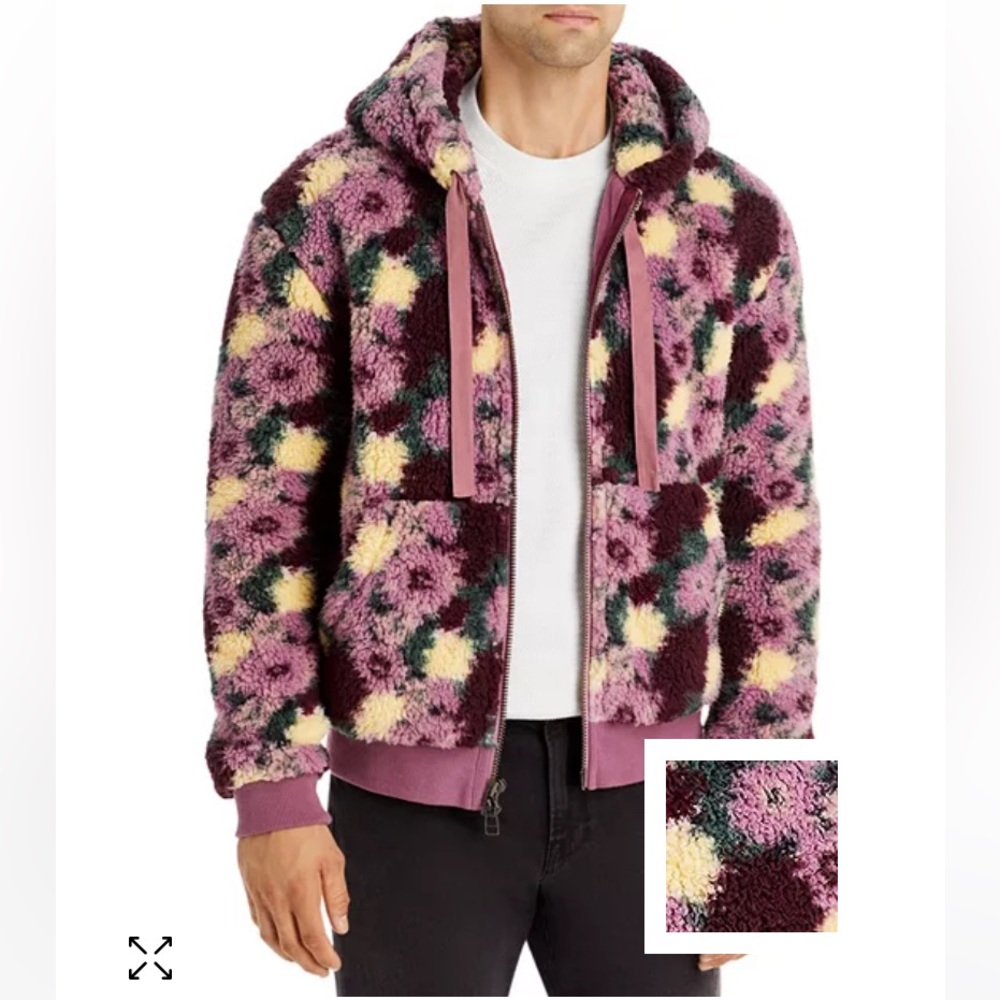 NWT ATM ANTHONY THOMAS MELILLO luxury designer Floral Zip Front Hoodie Men’s M - Picture 1 of 10